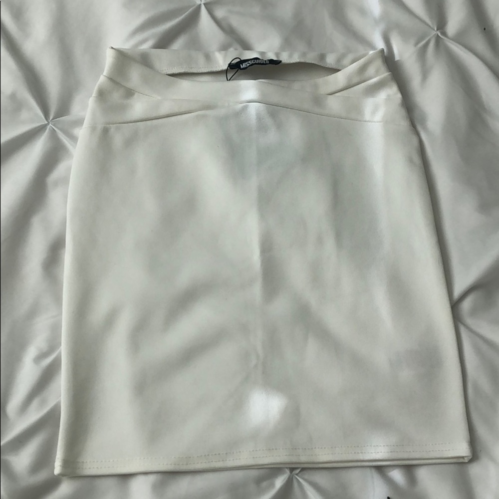 NWT Miss Guided white mini skirt